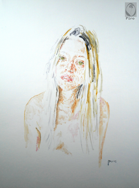 oil on paper - olio su carta di Piro